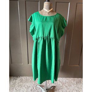 Shein Green Ruffle Sleeve Dress Size XL/12